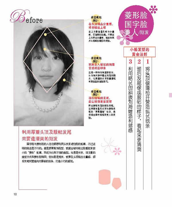 <em>菱形脸</em>·国字脸美人/短发